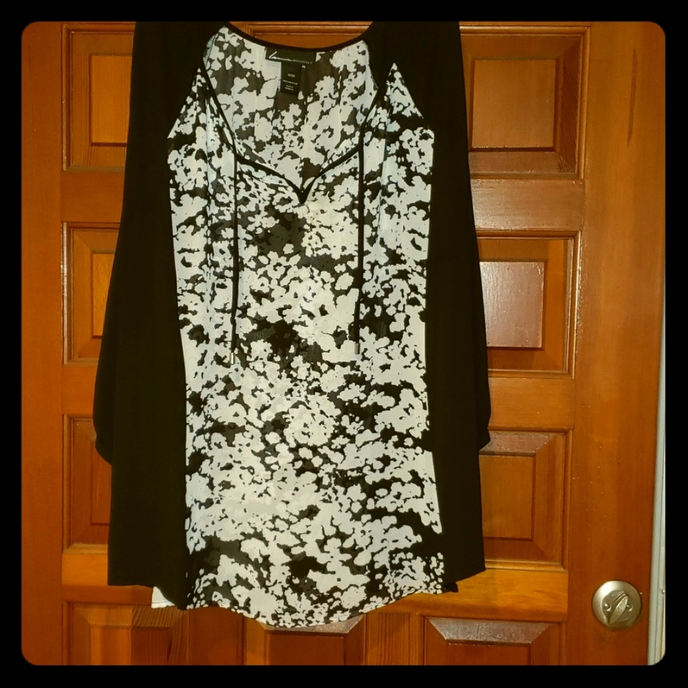 Tunic Style Color Block Blouse